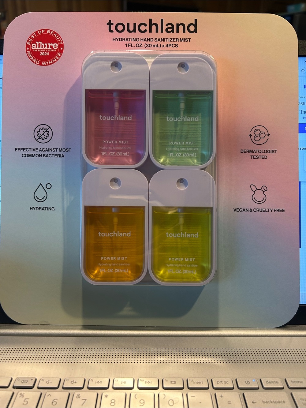Touchland Hand Sanitizer Mist HYDRATING SCENTED Set of 4